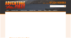Desktop Screenshot of adventurefirst.co.uk